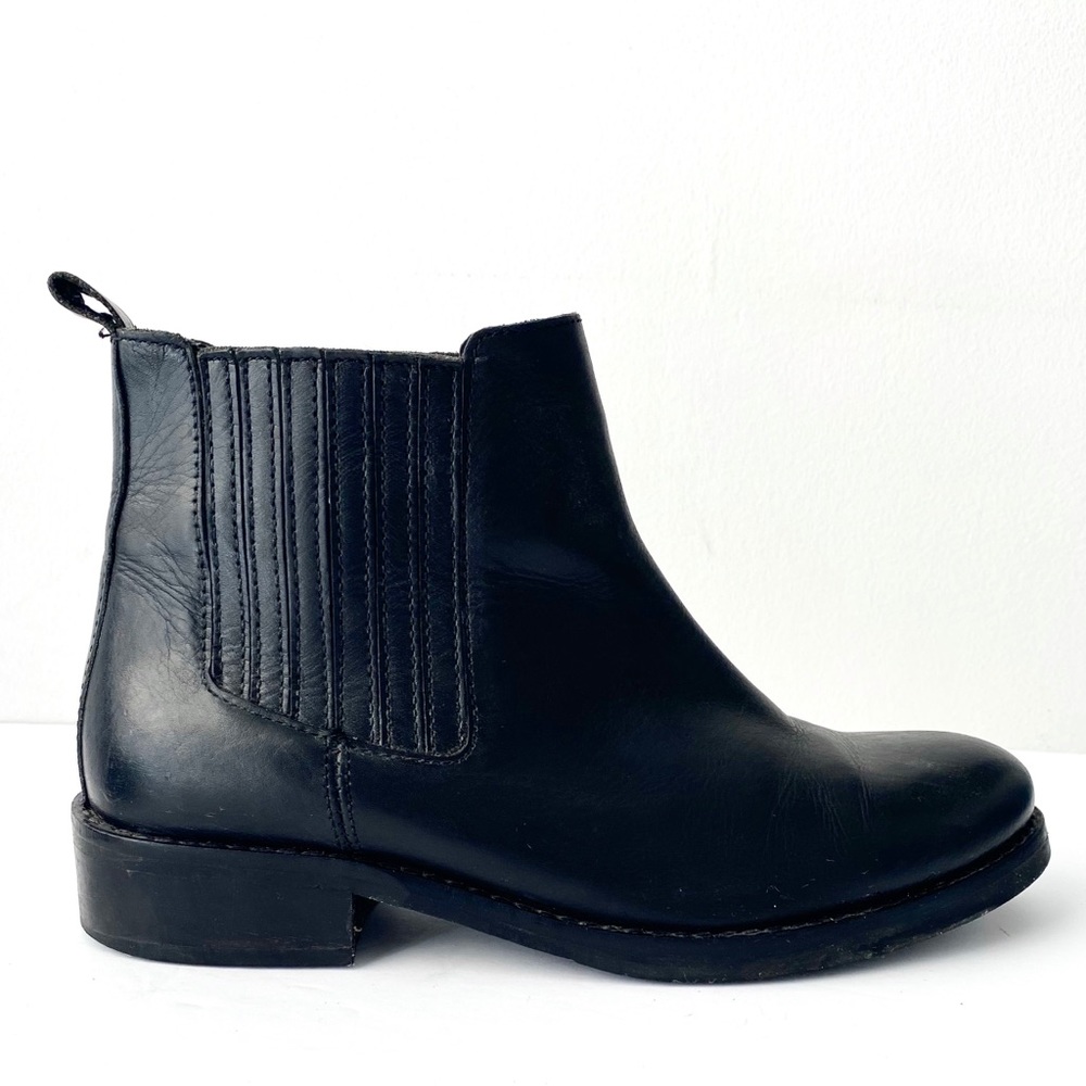 Topshop Black Leather Chelsea Boots Size EU 38/US 7.5